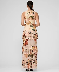 Rachel Roy Women's Solana Printed Tiered Ruffle Dress