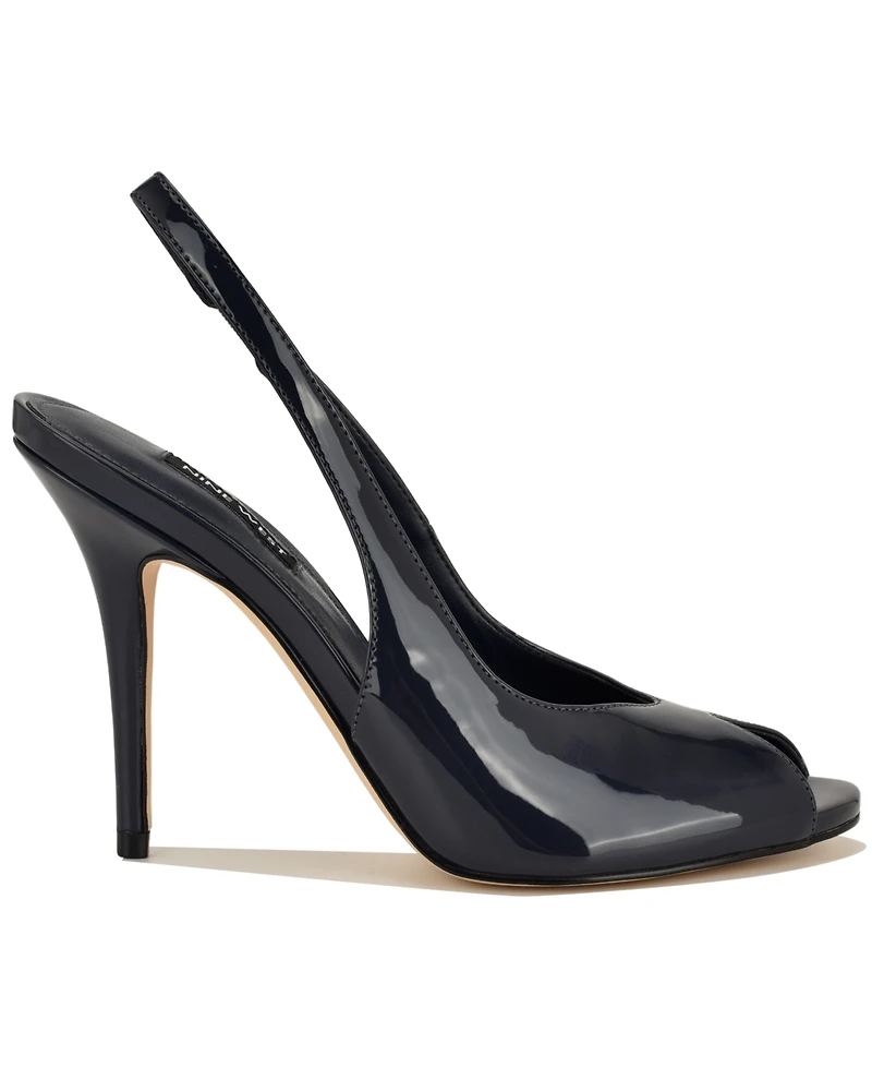 Nine West Women's Pretta Peep Toe Slingback Stiletto Sandals