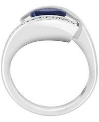 Effy Collection Sapphire (1/6 ct. t.w.) & Diamond (1/6 ct. t.w.) Ring in 14k White Gold