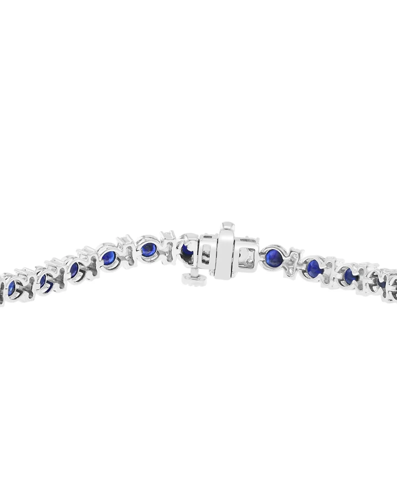 Effy Collection Sapphire (3-1/3 ct. t.w.) & Diamond (1/4 ct. t.w.) Bracelet in Sterling Silver