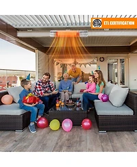 Costway 1500W Wall-Mounted Infrared Heater Indoor & Outdoor Electric Heater