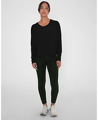 Rebody Active Women's Boxy Nylon Long Sleeve Top