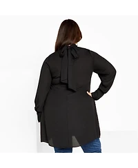 City Chic Women's Neck Tie Tunic