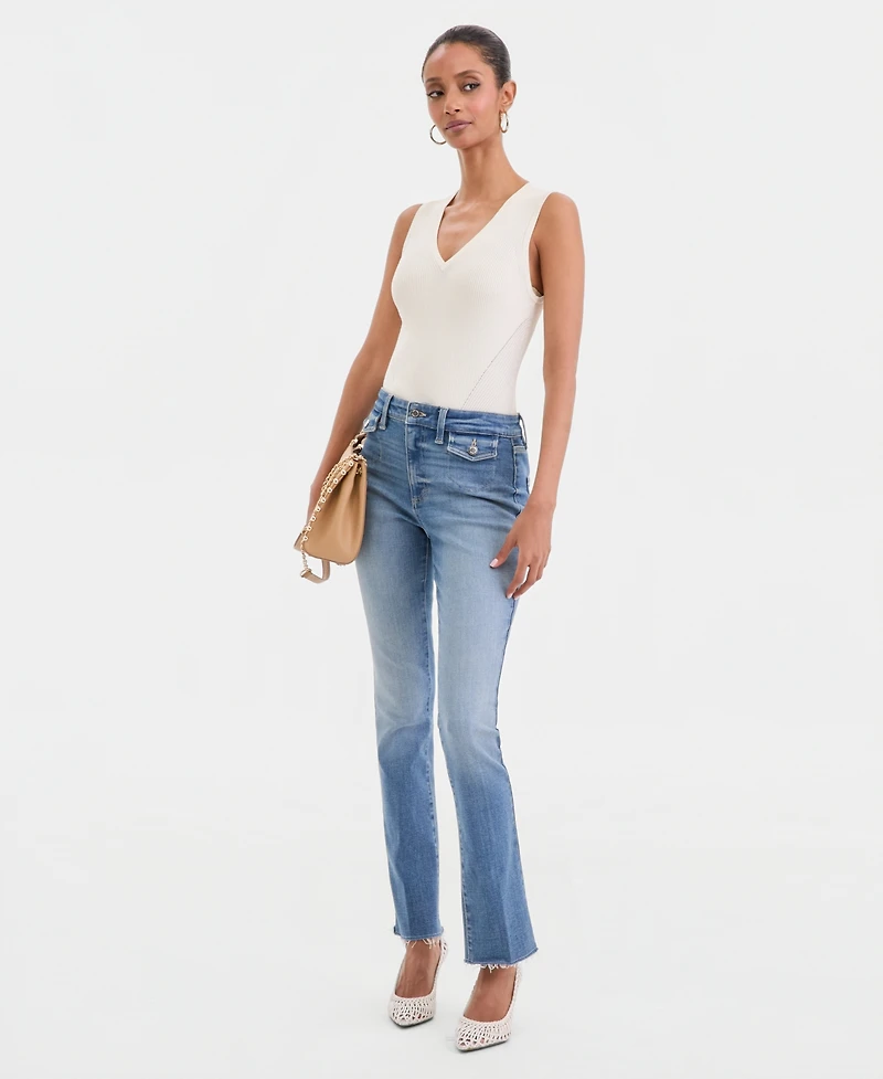 I.n.c. International Concepts Women's High-Rise Mini Bootcut Jeans, Macy's Exclusive