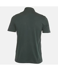 Pre-Owned Versace Men's Collection Green Logo Applique Detail Cotton Polo T-Shirt