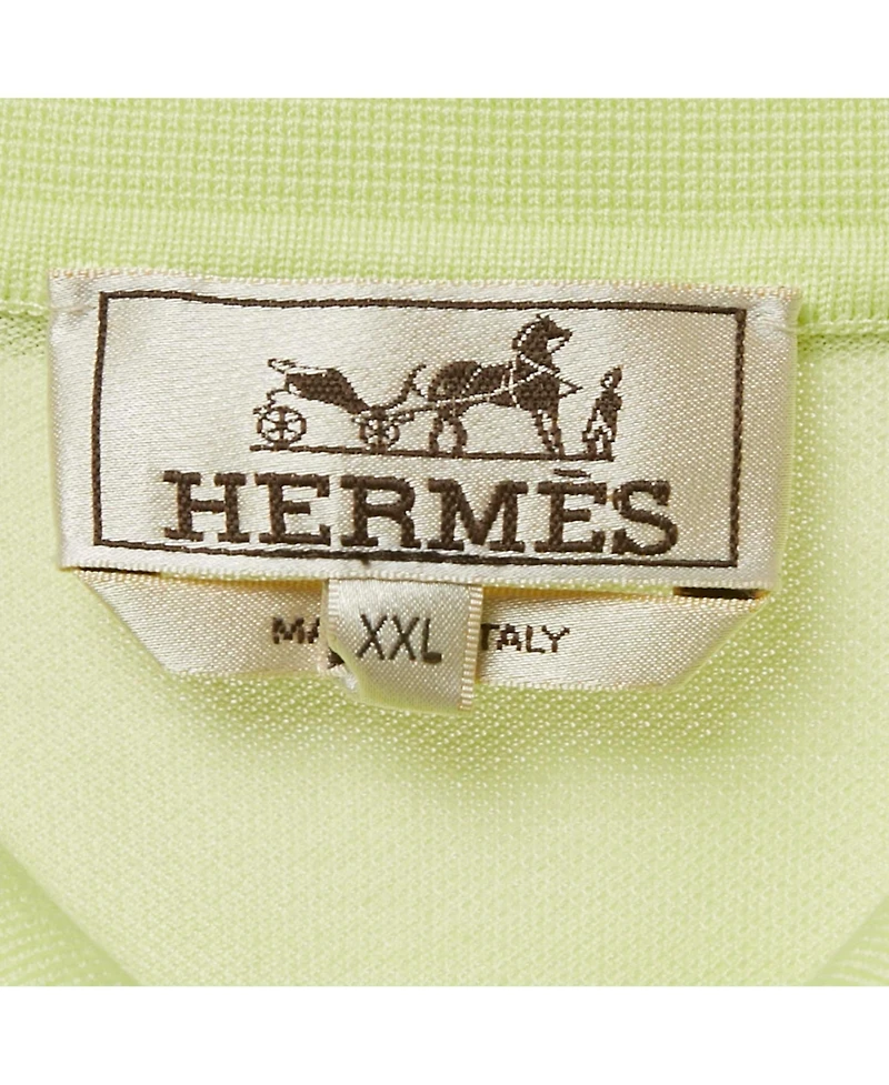 Pre-Owned Hermes Men's Cotton Pique Polo T-Shirt