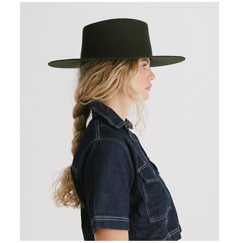 Dakota Wide Brim Felt Hat with Triangle Crown for Stylish Protection