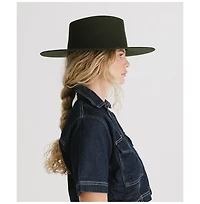 Dakota Wide Brim Felt Hat with Triangle Crown for Stylish Protection