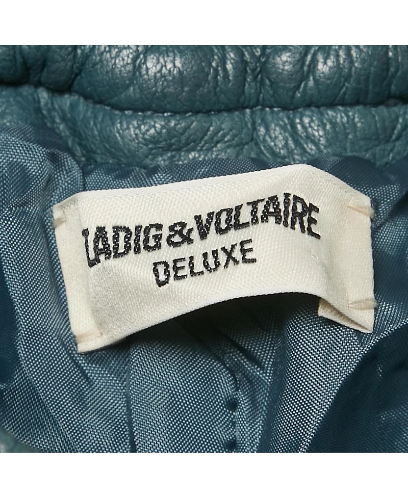 Pre-Owned Zadig & Voltaire Women's Deluxeteal Genuine Leather Parone Pants