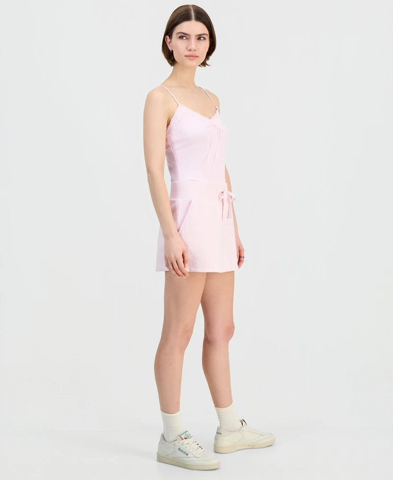 Rebel Veil Juniors' Paisley-Print Drawstring Skort