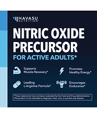 L-Arginine Capsules for Men's Stamina, Endurance & Performance, Havasu Nutrition, 60ct