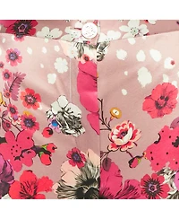 Pre-Owned Roberto Cavalli Women's Multicolor Floral Print Silk Straight Leg Pants