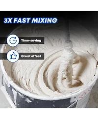 Silvel 2300W Electric Cement Mixer 110V Blue 6 Speed Handheld Concrete Mortar Mud Mixer Lightweight Ventilated Design for Home Renovation Use