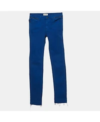 Pre-Owned Zadig & Voltaire Women's Blue Cotton Drill Skinny Eva Cher Jeans