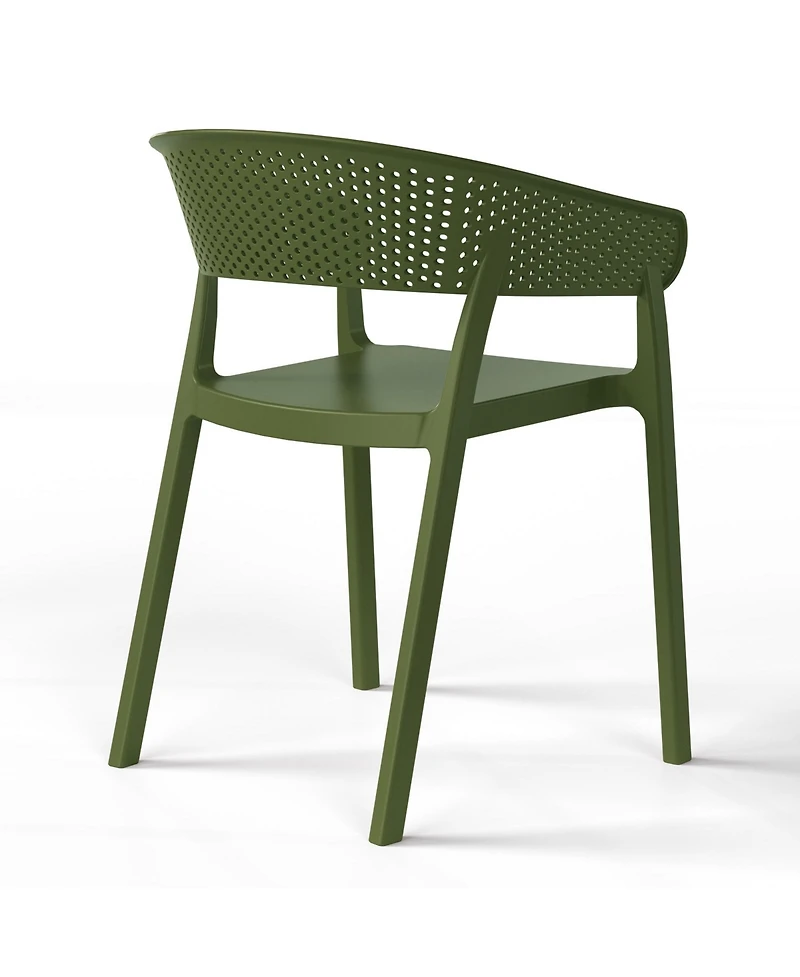 WestinTrends 3-Piece Indoor Outdoor Metal Patio Dining Table Set With Stackable Chairs