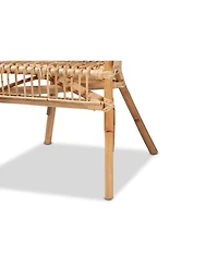 Baxton Studio Alleta 3-Pc. Rattan Bohemian Living Room Set