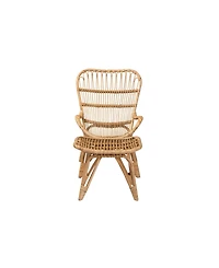 Boxton Studio Earvin 2-Pc. Rattan Bohemian Armchair and Footstool Set