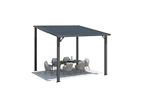 Aecojoy 10'X10' Hardtop Gazebo Outdoor Pergola Lean to Metal Pergolas