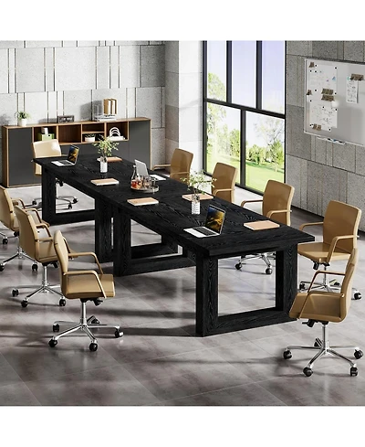 Tribesigns 2 Pcs Engineered Wood Modern Office Meeting Table