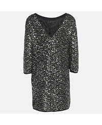 Pre-Owned Zadig & Voltaire Women's Deluxe Black/gold Sequin Rousse Mini Dress