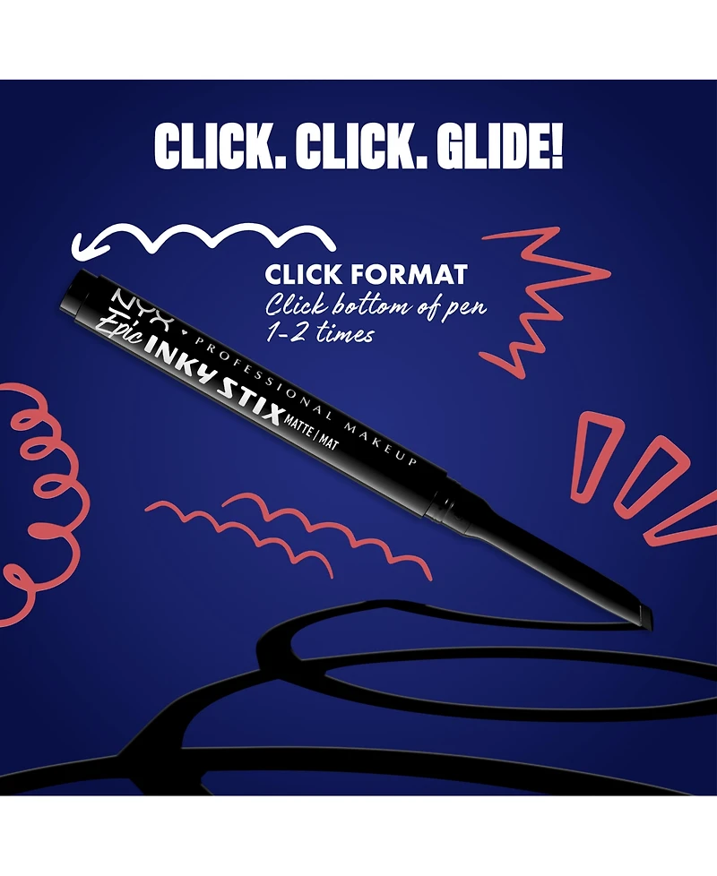 Nyx Professional Makeup Epic Inky Stix Mechanical Cream Gel Eyeliner, 0.003 oz.