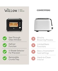 Willow Kitchen 2 Slice Toaster With Window