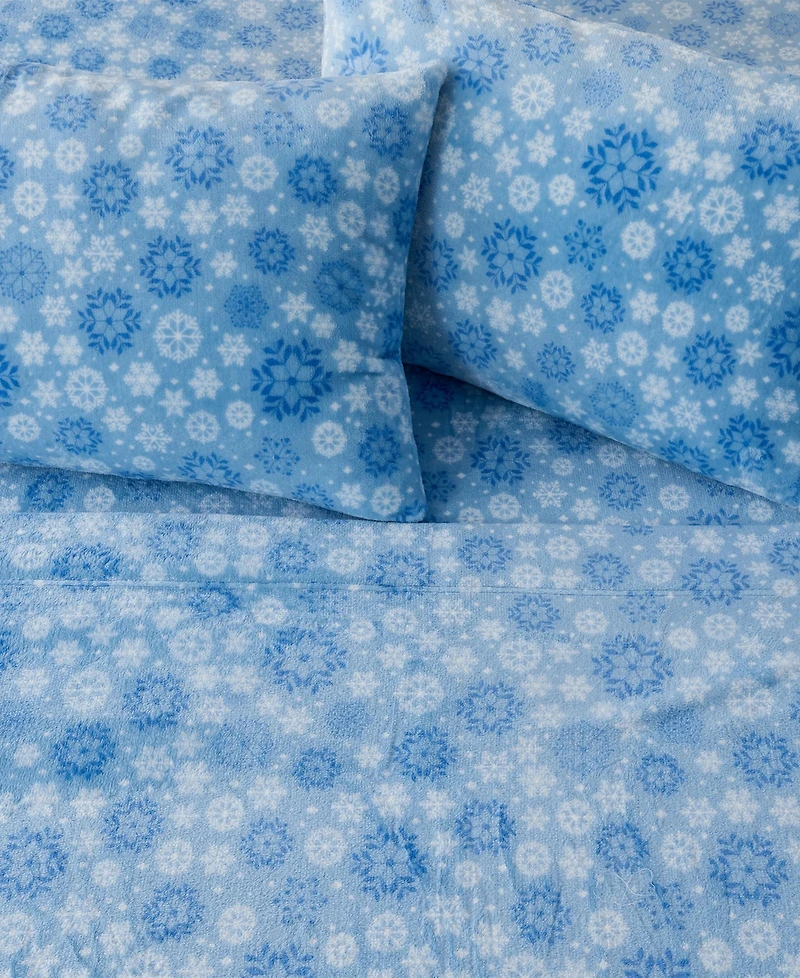 Linery & Co. Ultra-Soft Printed Velvet Plush Sheet Set