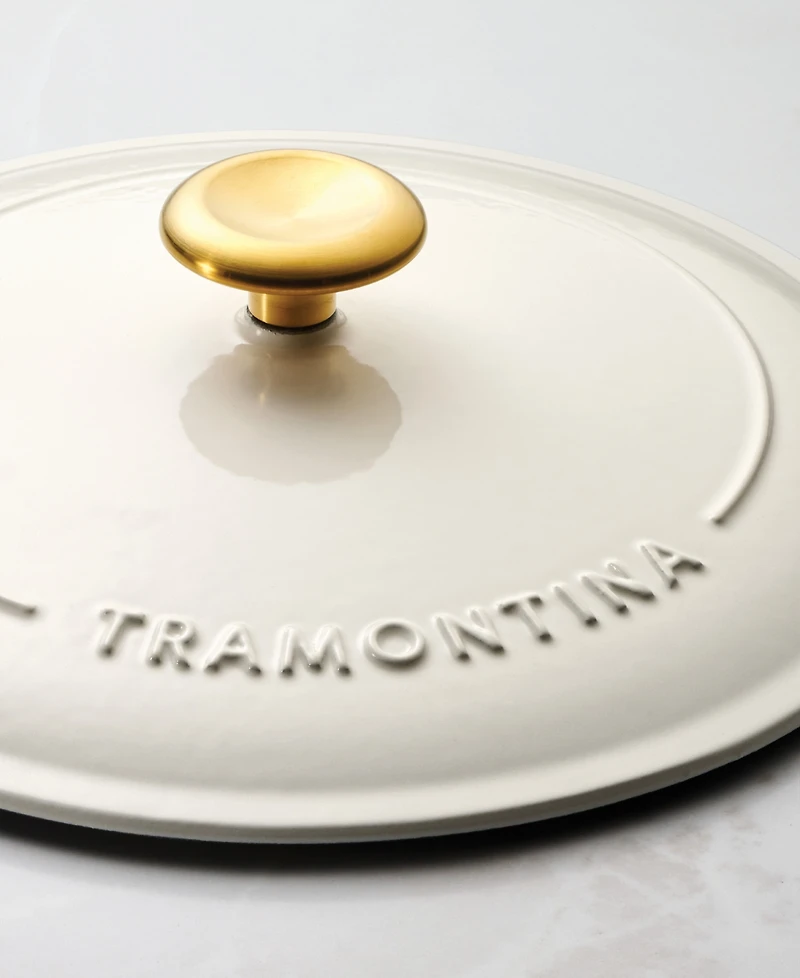 Tramontina Cast Iron 6.5-Quart Round Dutch Oven Pot with Lid