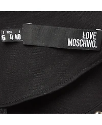 Pre-Owned Love Moschino Women's Black Studded Gabardine Sheath Dress