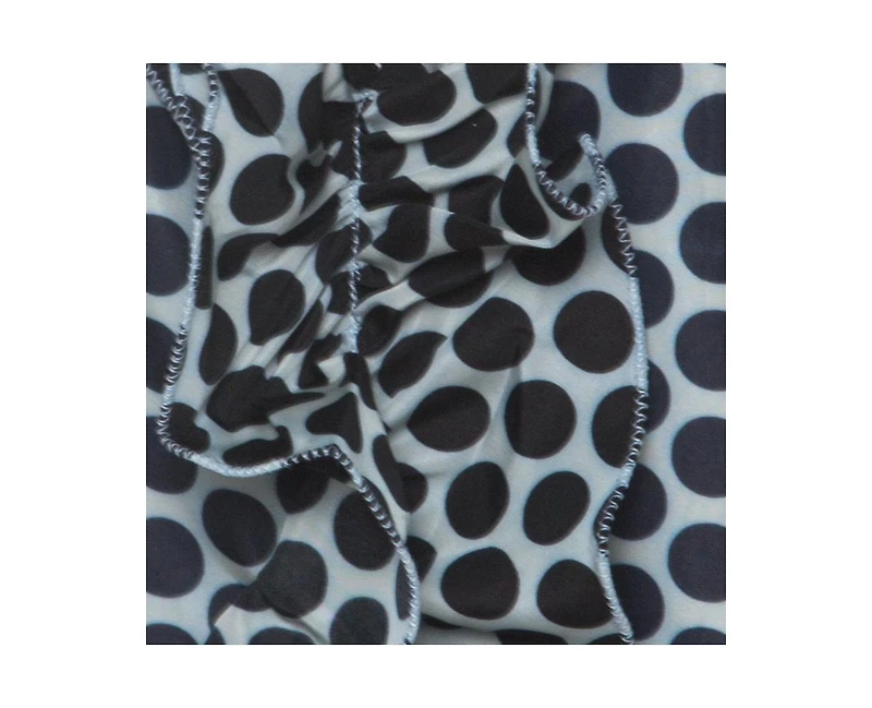 Pre-Owned Marni Women's Blue And White Polka Dot Printed Coated Silk Ruffle Detail Skirt