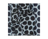 Pre-Owned Marni Women's Blue And White Polka Dot Printed Coated Silk Ruffle Detail Skirt