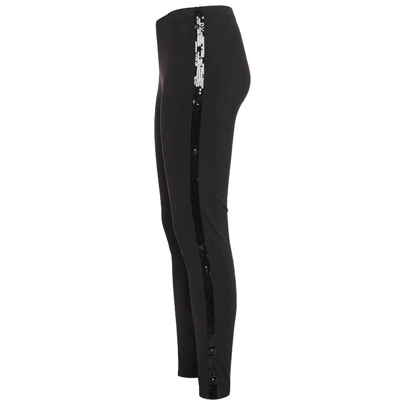 Pre-Owned Roberto Cavalli Women's Black Sequin Jersey Leggings