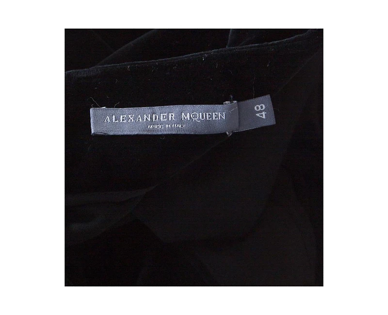 Pre-Owned Alexander Mcqueen Women's Silk Blend Velvet Wide Leg Trousers