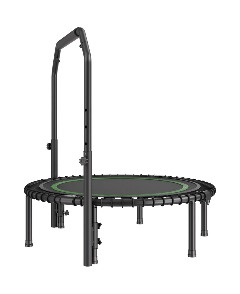 Sugift Foldable Mini Trampoline 40" Fitness Rebounder with Adjustable Handle