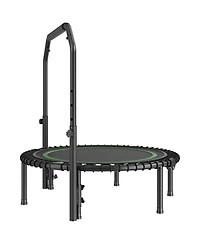 Sugift Foldable Mini Trampoline 40" Fitness Rebounder with Adjustable Handle