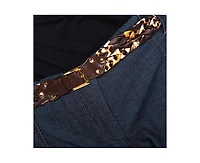 Pre-Owned Roberto Cavalli Women's Stretch Cotton Leopard Print Trim Pants