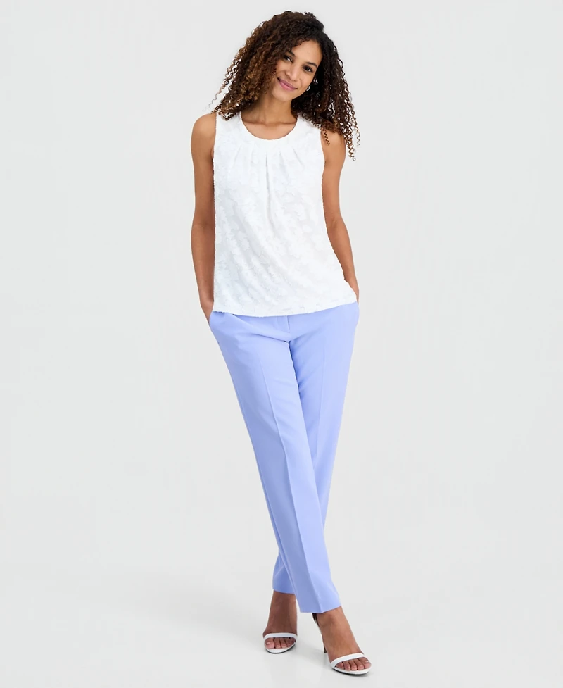 Kasper Women's Burnout Floral Sleeveless Top