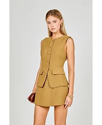 endless rose Women's Vest Skort Romper