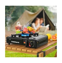 Artudatech Portable Dual-Fuel Butane/Lpg Camp Stove with Electronic Ignition & Adjustable Flame Control