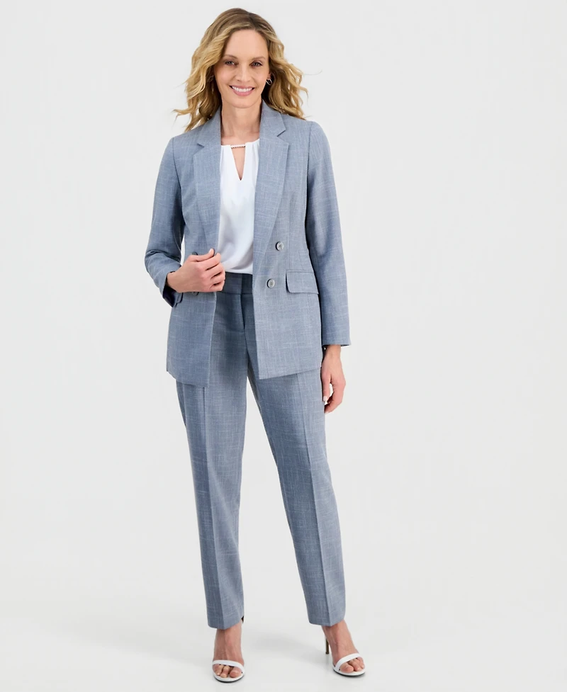 Kasper Women's Plaid Faux-Double-Breasted Notch-Collar Jacket