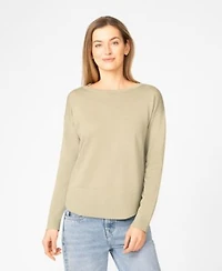 Melissa Paige Womens Round Hem Pull On Sweater
