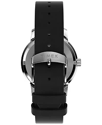 Timex Men's Automatic Black Leather Watch, 40mm