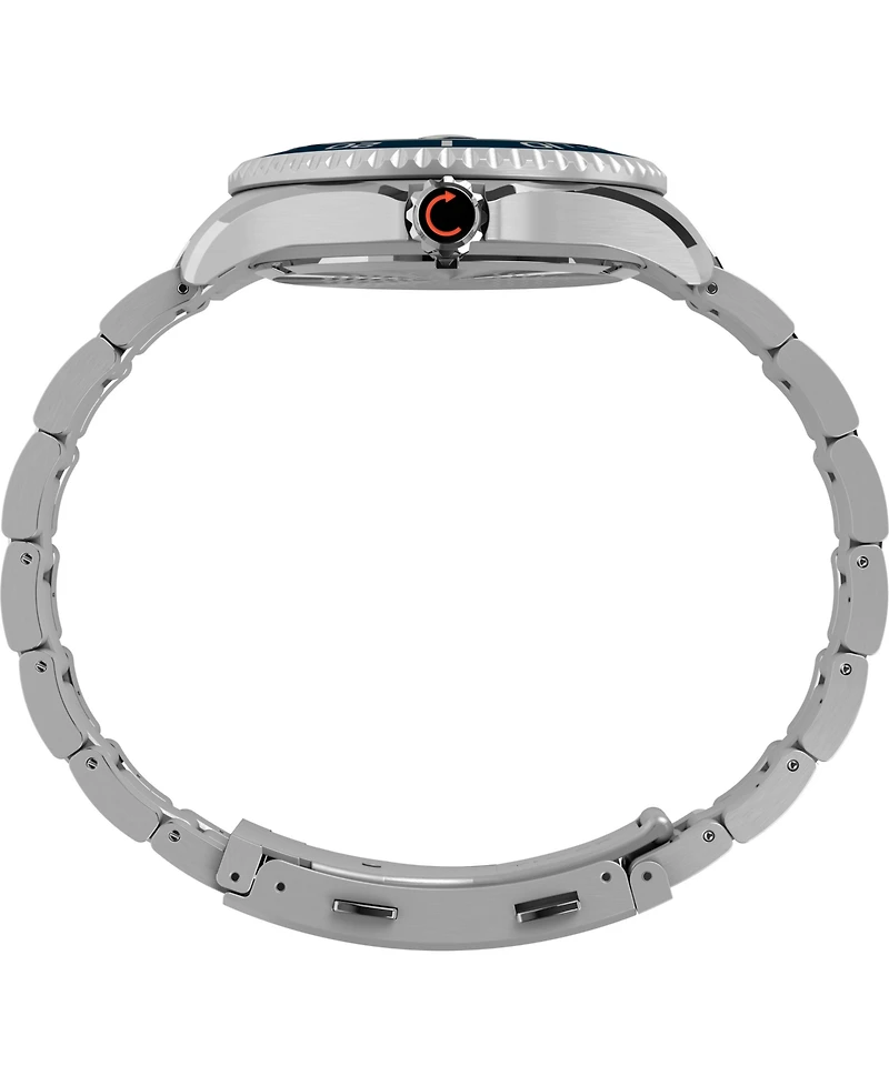 Timex Men's Quartz Analog Silver-Tone Stainless Steel Watch