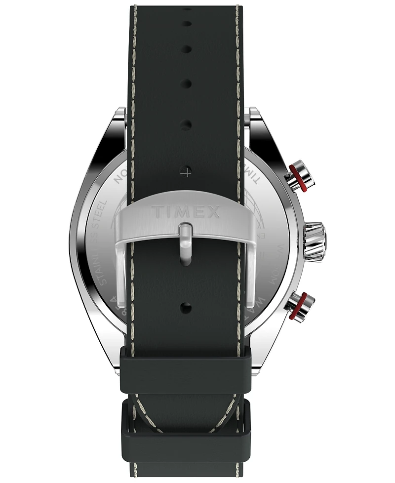 Timex Men's Quartz Analog Brown Leather Watch, 42mm