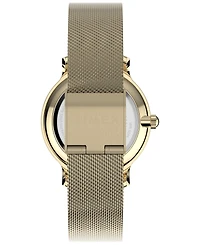 Timex Women's Quartz Analog Gold-Tone Stainless Steel Watch, 31mm