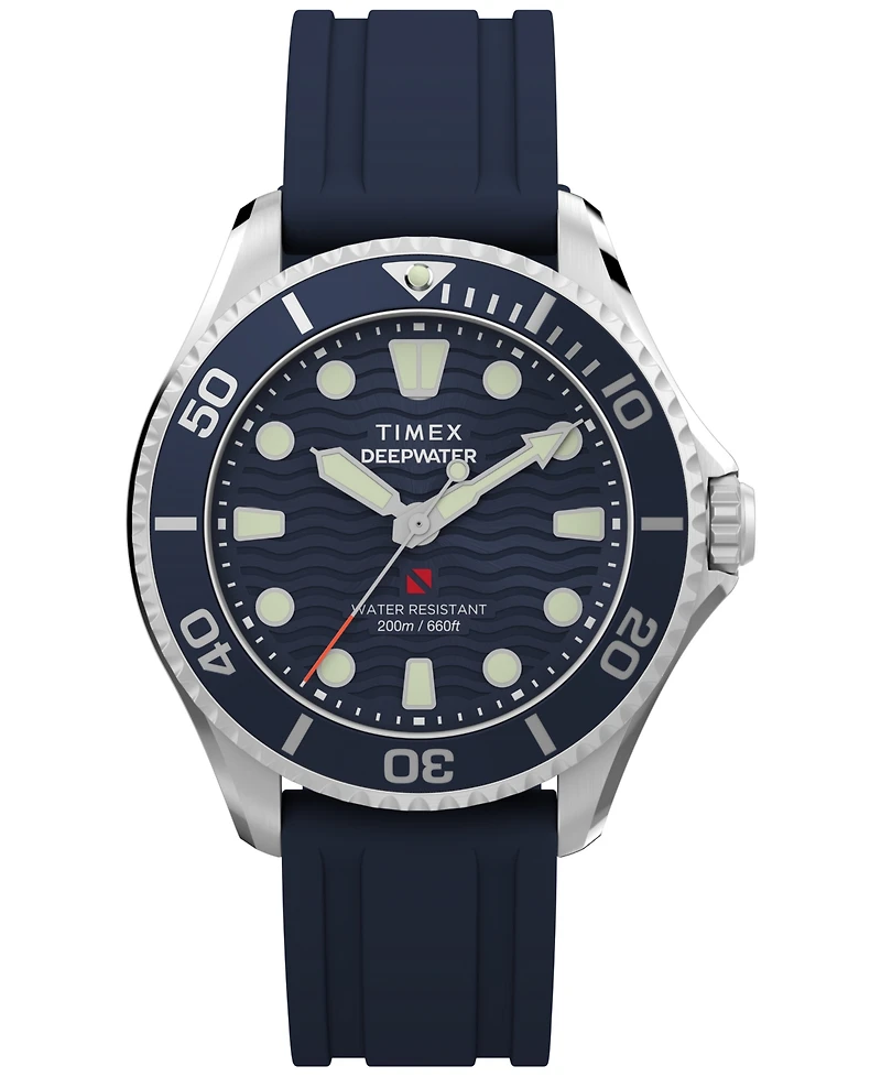 Timex Unisex Quartz Analog Blue Hnbr Rubber Watch