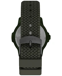 Timex Men's Quartz Analog Green Silicone Watch, 42mm