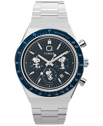 Timex Men's Quartz Analog Silver-Tone Stainless Steel Watch, 40mm