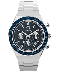 Timex Men's Quartz Analog Silver-Tone Stainless Steel Watch, 40mm