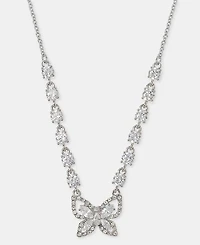 Marchesa Cubic Zirconia Butterfly Pendant Necklace, 16" + 3" extender